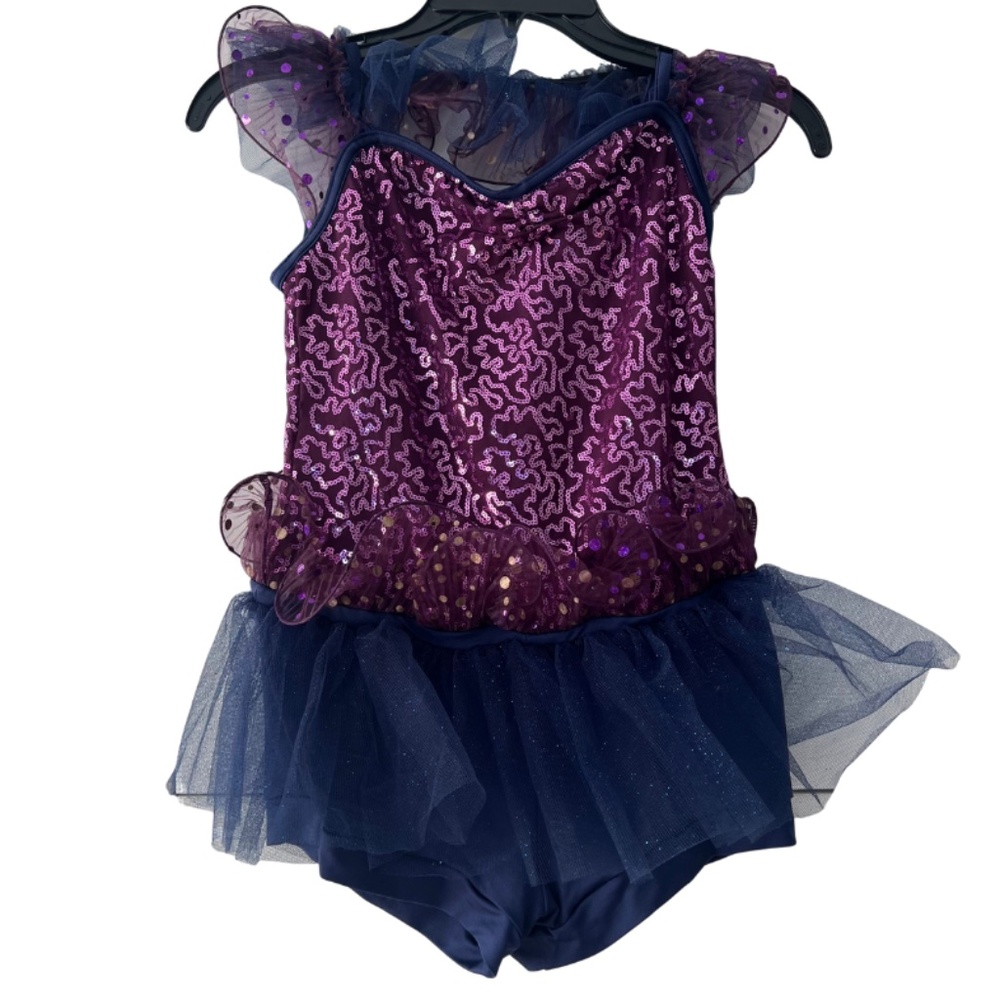 Weissman Dance Girls' Costume Halloween Theatre Unitard Dress Stretchy Sequin L